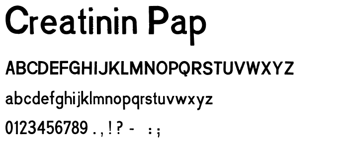 Creatinin PAP font